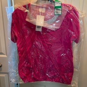 Pink Kate Spade Sweater; Rhinestone collar
